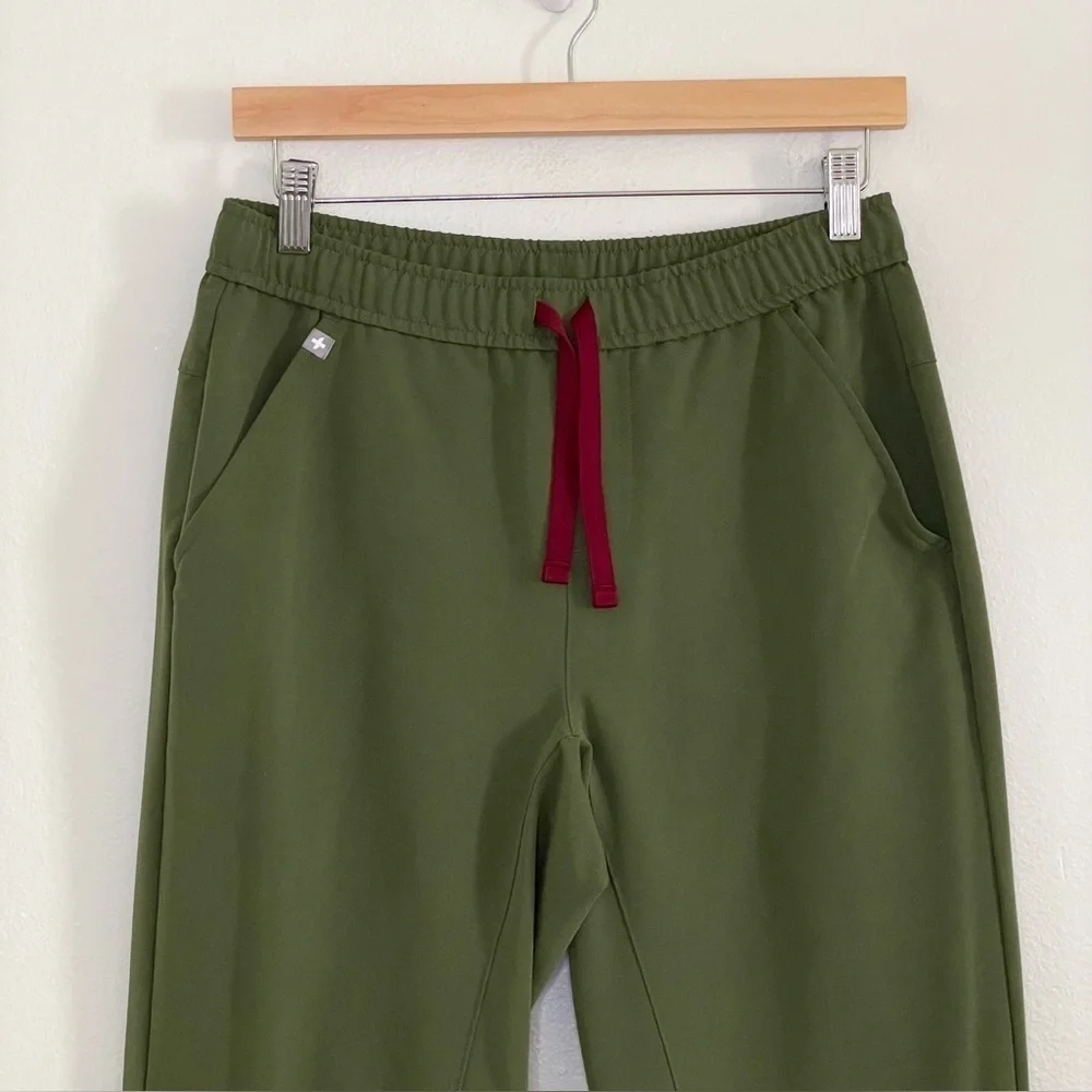 Figs Tansen Jogger Scrub Pants Limited Edition Dark Olive Small Short